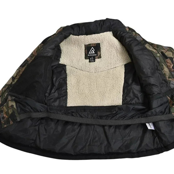 Ripzone Winter Jacket Ski Snowboarding 8K Hooded Waterproof Black Green Size XL - Picture 8 of 12